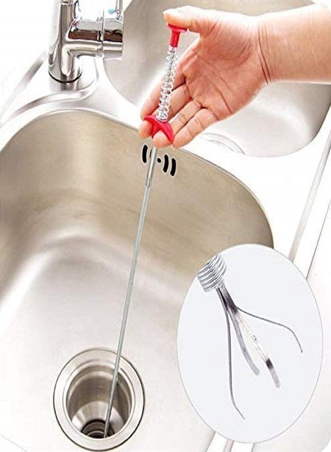 ClearChoice:- Catchingl Sink Overflow Drain Cleaning Drain Clog Water Pipe Sink Cleaner Snake Unblocked Kitchen Bath Rod Hair Remover(Multi Color)(1 PIS) - Image 3